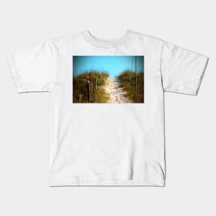 Steep Beach Path Kids T-Shirt